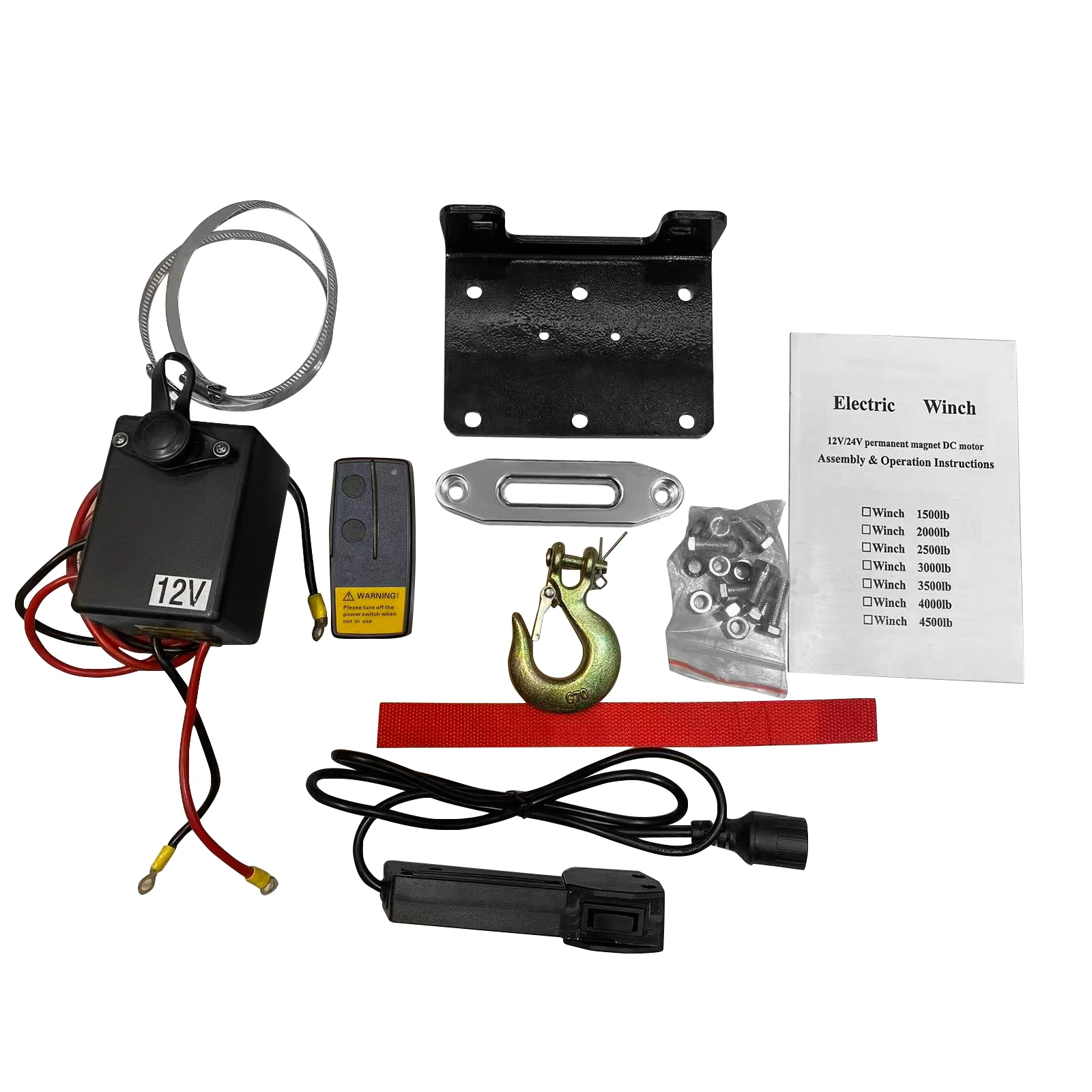 SIHAO 3500LBS 12V Electric Winch, IP55 Waterproof Off-Road Winch for Car/ATV/Boat/Trailer Synthetic Rope 3500LBS Winch
SIHAO 3500LBS 12V Electric Winch, IP55 Waterproof Off-Road Winch for Car/ATV/Boat/Trailer Synthetic Rope 3500LBS Winch