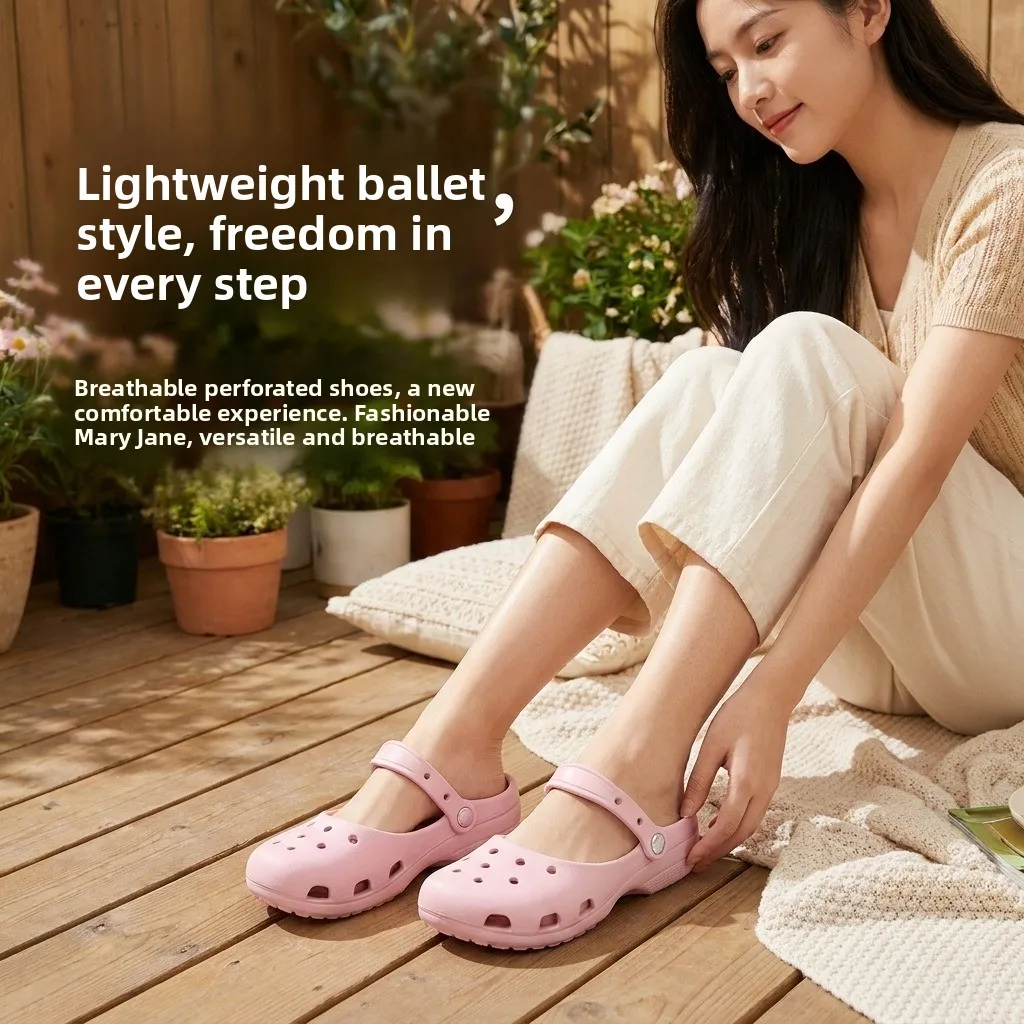 Ballet Hole Shoes Women's 2026 New Summer Outdoor Wearable Foot Shaping Non-Slip Yoga Shoes Mary Jane Beach Sandals
Ballet Hole Shoes Women's 2026 New Summer Outdoor Wearable Foot Shaping Non-Slip Yoga Shoes Mary Jane Beach Sandals