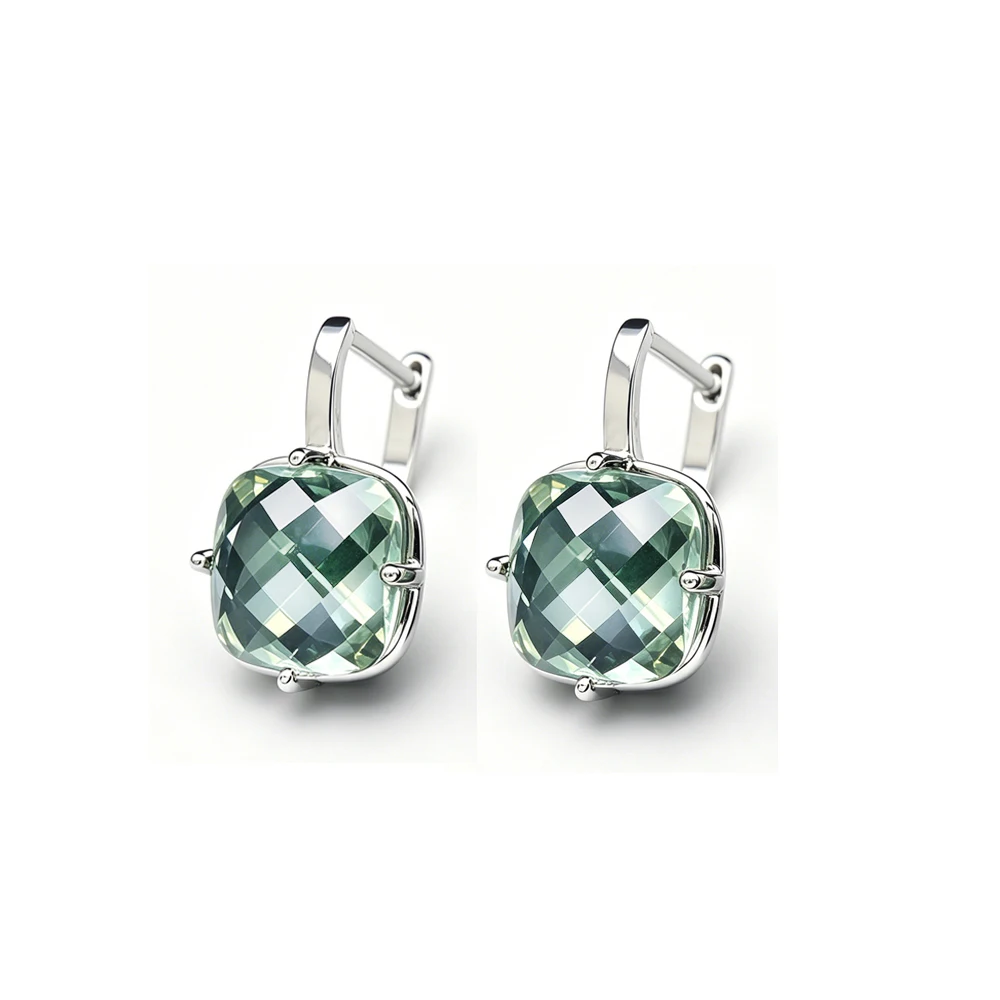 Trendy Green Amethyst Earrings Sterling 925 Silver Gemstone Cushiom Cut 10mm 7Ct Fine Jewelry for Women Lady Party Birthday Gift
Trendy Green Amethyst Earrings Sterling 925 Silver Gemstone Cushiom Cut 10mm 7Ct Fine Jewelry for Women Lady Party Birthday Gift