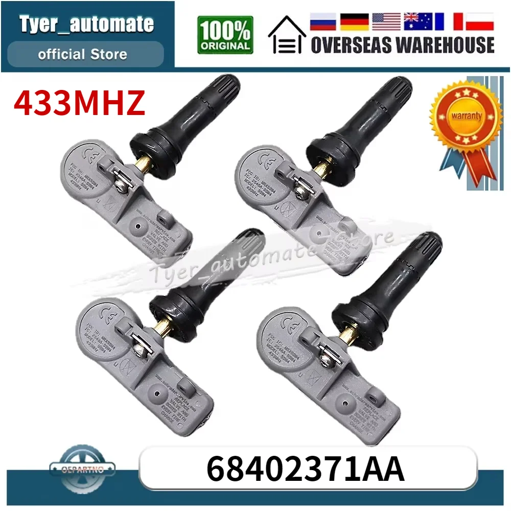433MHz TPMS Tire Pressure Sensor 68402371AA 68241067AB Tire Pressure Monitoring System Sensor For Jeep Gladiator Wrangler
433MHz TPMS Tire Pressure Sensor 68402371AA 68241067AB Tire Pressure Monitoring System Sensor For Jeep Gladiator Wrangler