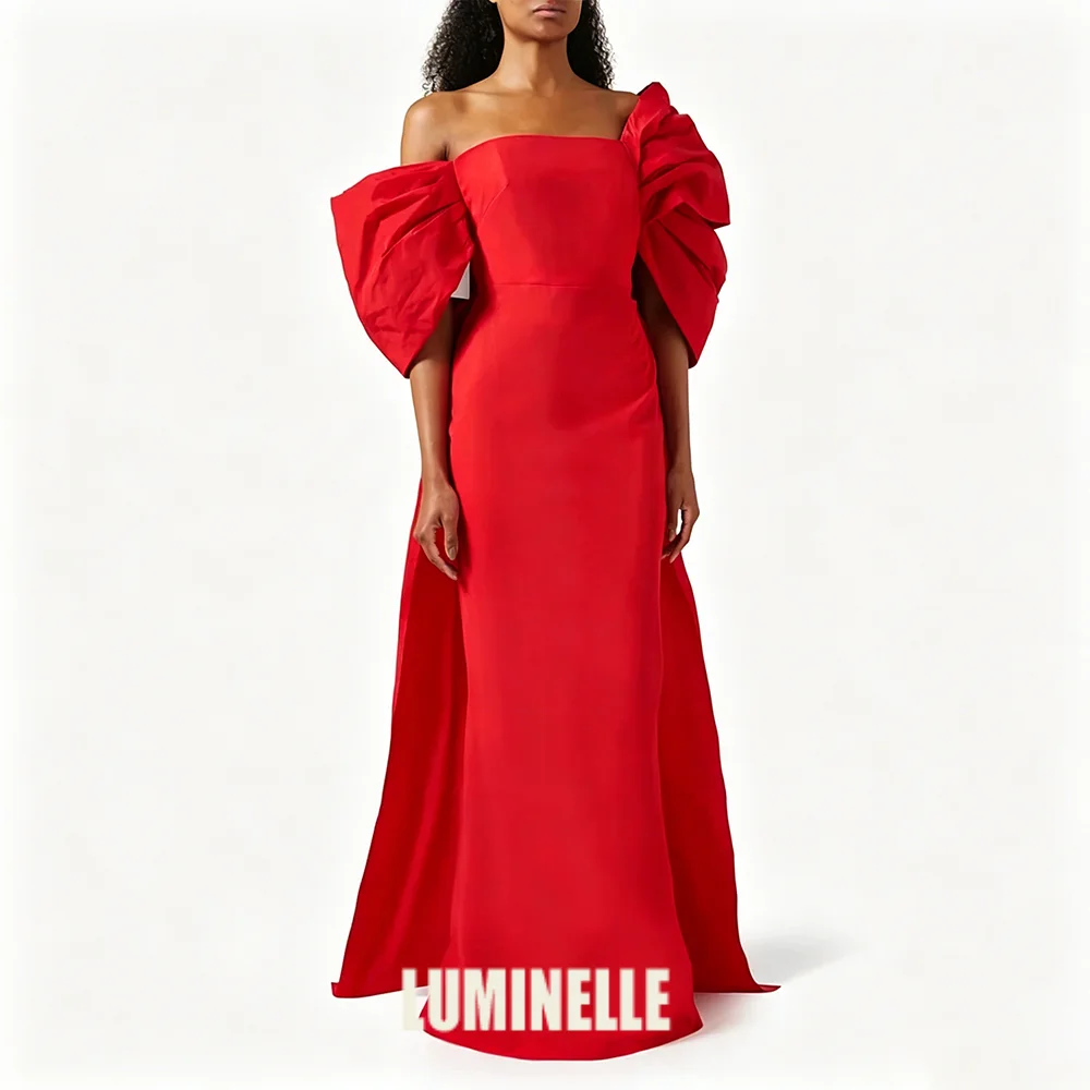 Customized Modern Evening Dress Red Off the Shoulder Pleated Bow Trumpet Prom Dresses for Women Sleeveless Mermaid Formal Gown
Customized Modern Evening Dress Red Off the Shoulder Pleated Bow Trumpet Prom Dresses for Women Sleeveless Mermaid Formal Gown