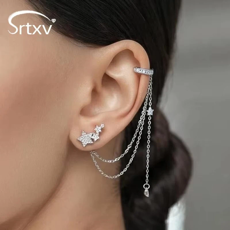 Single Tassels 5A Zircon Drop Earrings for Women S925 Sterling Silver Plated 18K Clip Earring Wedding Jewelry Female Girls Gifts
Single Tassels 5A Zircon Drop Earrings for Women S925 Sterling Silver Plated 18K Clip Earring Wedding Jewelry Female Girls Gifts