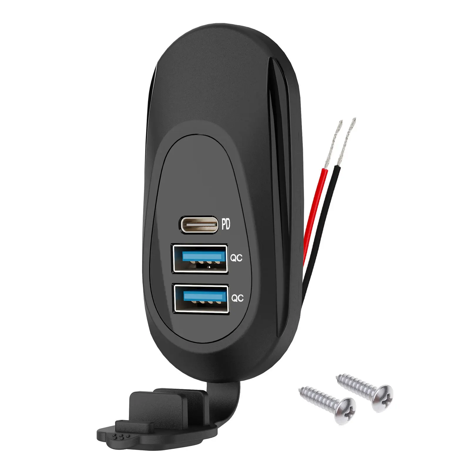 12-24V Dual USB Quick Charge 3.0 Port & PD USB C Car Charger Socket Power Outlet
12-24V Dual USB Quick Charge 3.0 Port & PD USB C Car Charger Socket Power Outlet