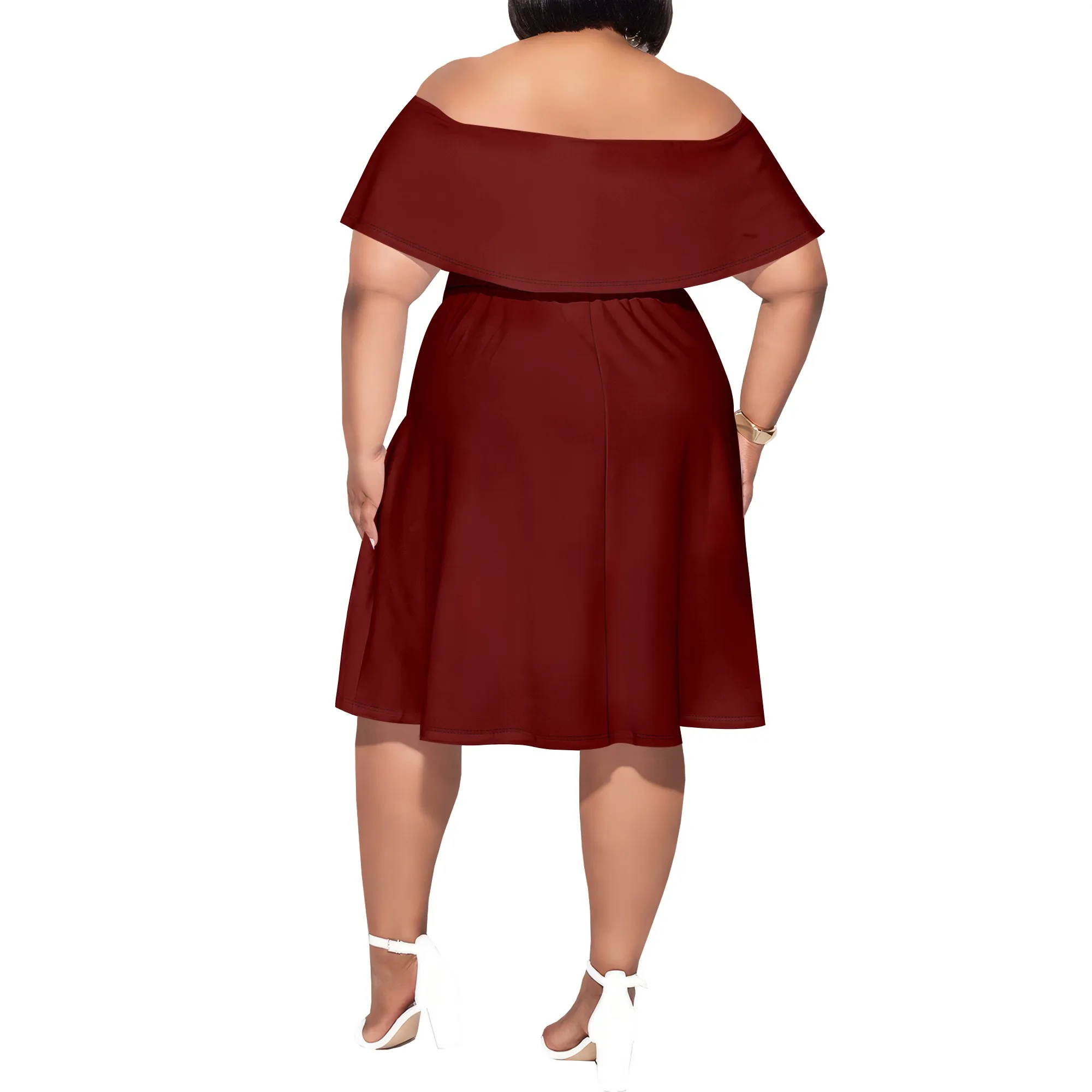 Womens Plus Size Cocktail Dress Summer Off Shoulder Short Sleeve Flowy Ruffle A-Line Cute Mini Dress
Womens Plus Size Cocktail Dress Summer Off Shoulder Short Sleeve Flowy Ruffle A-Line Cute Mini Dress