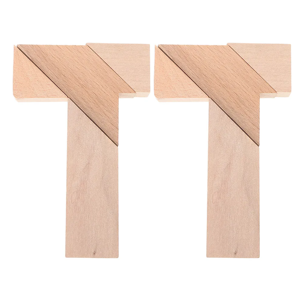 2Pcs Wooden T-Shape Puzzle Brain Teaser for Kids Logical Thinking Hand Eye Coordination Math Learning Shape Recognition Desk
2Pcs Wooden T-Shape Puzzle Brain Teaser for Kids Logical Thinking Hand Eye Coordination Math Learning Shape Recognition Desk