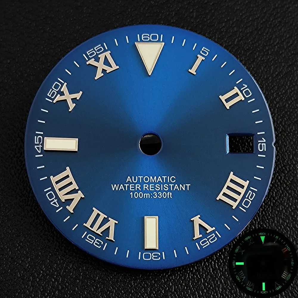 Циферблат NH35, циферблат часов, 29 мм, циферблат с логотипом, циферблат с римскими цифрами, подходит для NH35, инструмент для ремонта аксессуаров для часов с механизмом
Циферблат NH35, циферблат часов, 29 мм, циферблат с логотипом, циферблат с римскими цифрами, подходит для NH35, инструмент для ремонта аксессуаров для часов с механизмом