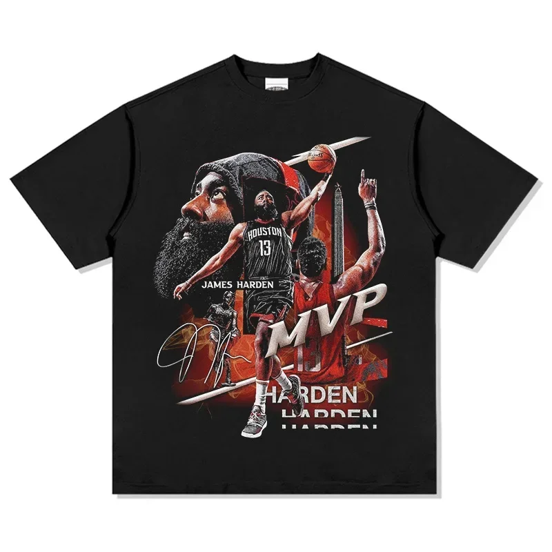 New Arrival Jame Harden Printed Cotton Short Sleeve Basketball Sports Training T-shirt Summer Men's and Women's Loose Tees
New Arrival Jame Harden Printed Cotton Short Sleeve Basketball Sports Training T-shirt Summer Men's and Women's Loose Tees