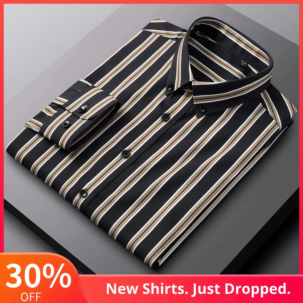 Old Money Style Sleek Stretch Wrinkle-Free Clothes for Man, Long Sleeve Formal Business Button-up Striped Dress Shirt No-Pocket
Old Money Style Sleek Stretch Wrinkle-Free Clothes for Man, Long Sleeve Formal Business Button-up Striped Dress Shirt No-Pocket