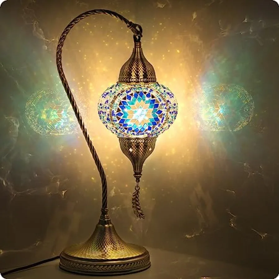 Turkish Moroccan Mosaic Table Lamp with Bronze Base - 3 Color Options Handmade Swan Neck Tiffany Mosaic Glass Bedside Lamps for
Turkish Moroccan Mosaic Table Lamp with Bronze Base - 3 Color Options Handmade Swan Neck Tiffany Mosaic Glass Bedside Lamps for