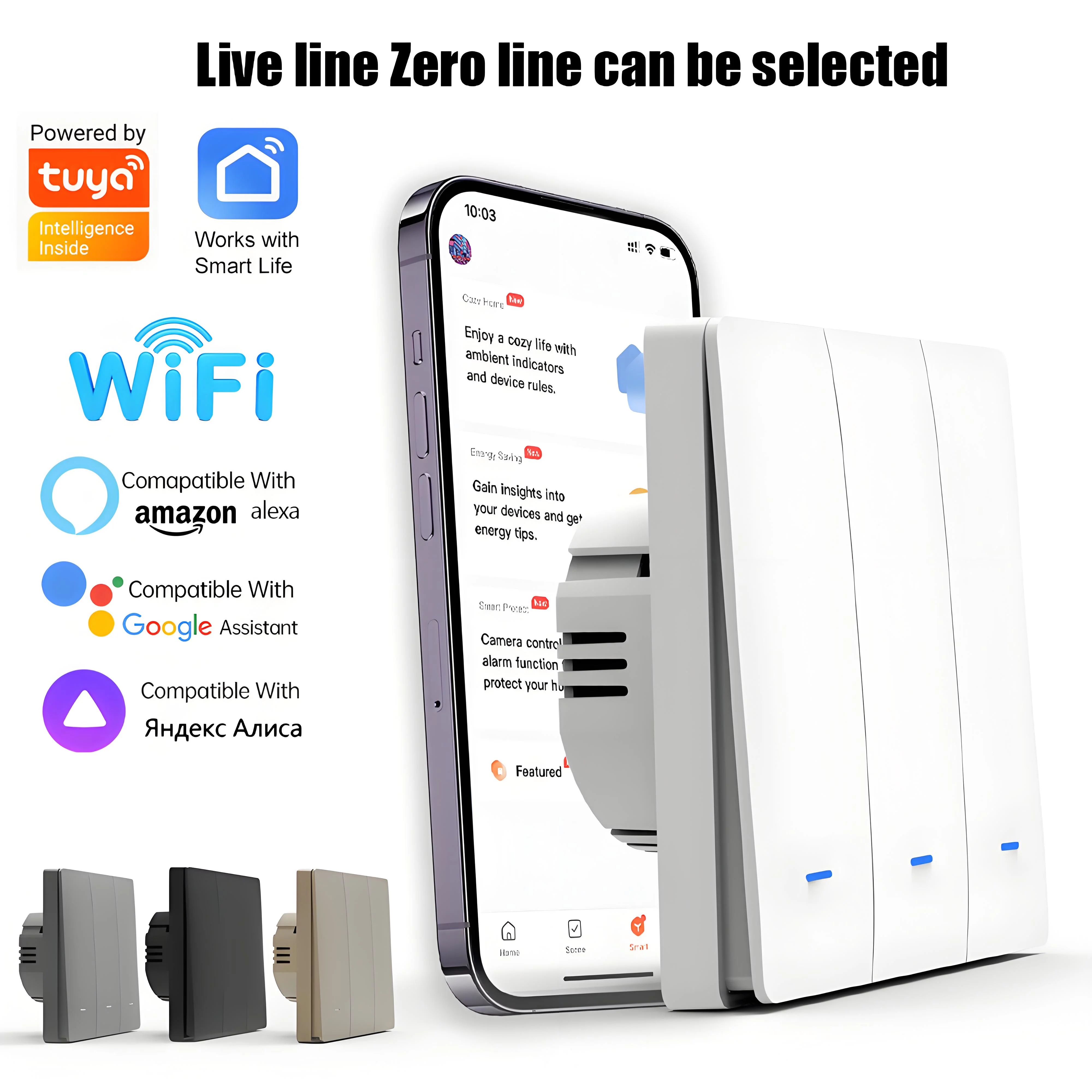 Tuya WiFi Smart Light Switch Push Button No/With Neutral Wire SmartLife Remote Timing Control Panel Works With Alexa Google Home
Tuya WiFi Smart Light Switch Push Button No/With Neutral Wire SmartLife Remote Timing Control Panel Works With Alexa Google Home