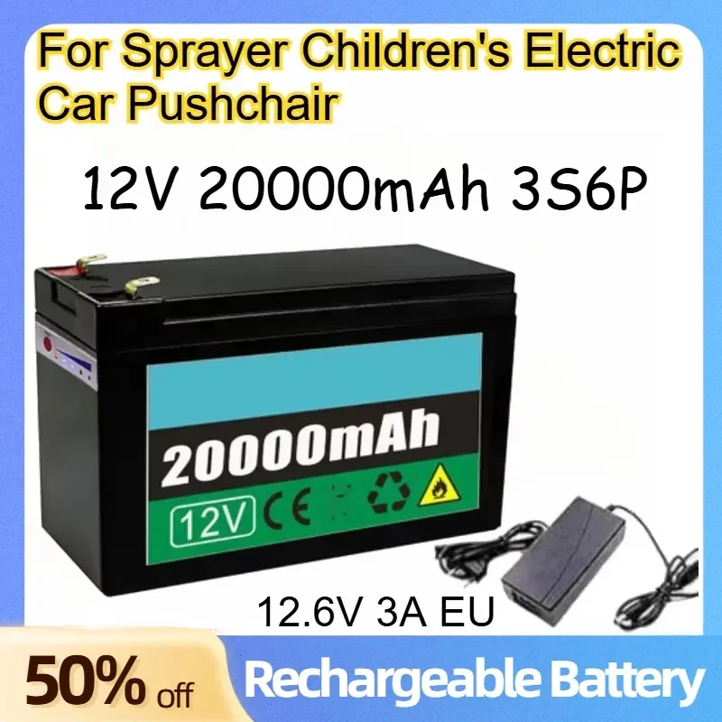 12V 20Ah 3S6P 18650 Lithium-ion Battery for Sprayer Children's Electric Car Pushchair Rechargeable Batteries +12.6V 3A
12V 20Ah 3S6P 18650 Lithium-ion Battery for Sprayer Children's Electric Car Pushchair Rechargeable Batteries +12.6V 3A