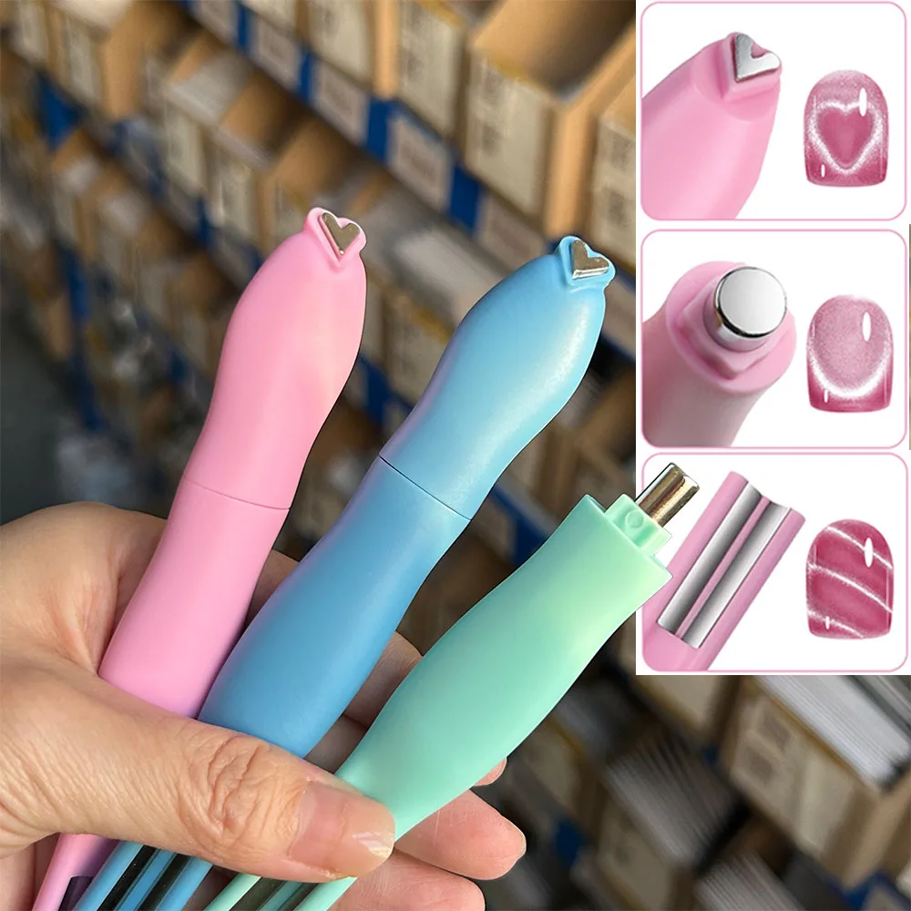 1Pcs Triple-Headed French/Line/Heart Cat-Eye Magnetic Stick 3-In-1Love Steel Magnetic Cat Eye Gel Polish Magnet Pen Magnet Tool
1Pcs Triple-Headed French/Line/Heart Cat-Eye Magnetic Stick 3-In-1Love Steel Magnetic Cat Eye Gel Polish Magnet Pen Magnet Tool