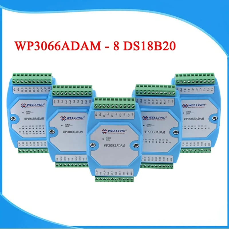 8-channel input DS18B20 temperature acquisition module RS485 MODBUS RTU communication - WP3066ADAM
8-channel input DS18B20 temperature acquisition module RS485 MODBUS RTU communication - WP3066ADAM