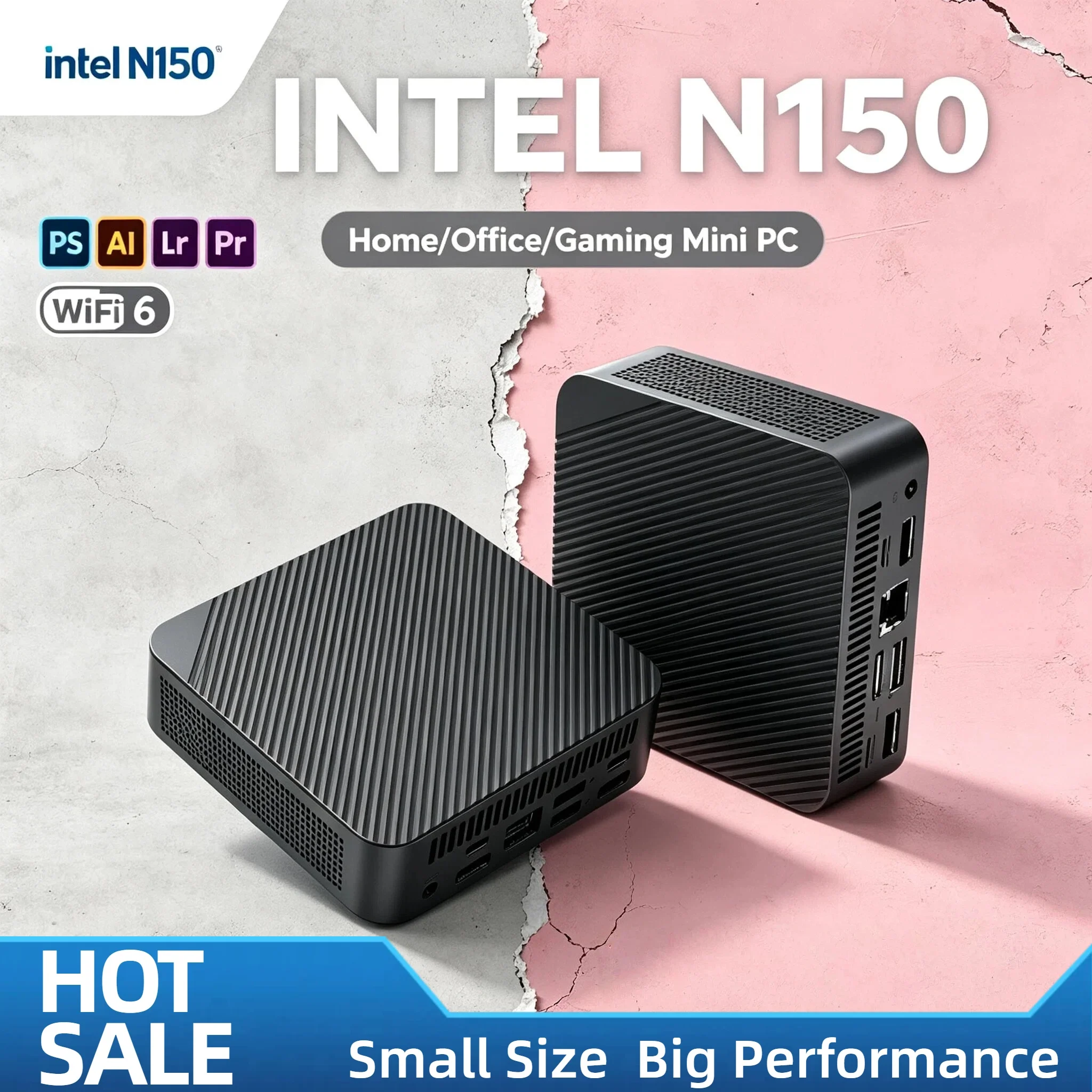 Intel N150 Mini PC 16GB DDR4 512GB M.2 NVMe SSD Triple 4K Output WiFi6 BT 5.2 Silent Cooling Office Home Desktop Pro Ultra Turbo
Intel N150 Mini PC 16GB DDR4 512GB M.2 NVMe SSD Triple 4K Output WiFi6 BT 5.2 Silent Cooling Office Home Desktop Pro Ultra Turbo