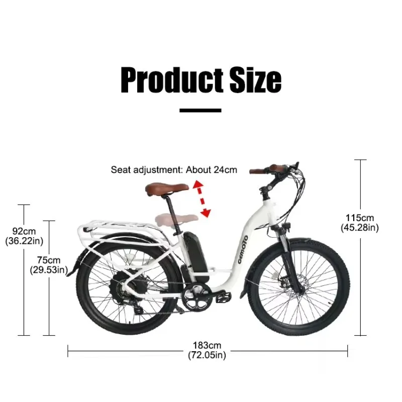 Hot Sale China Cargo Electric Bike 7 Speed 48V Lithium Battery 26 Inch Road City E-bike Electric Bicycle For Woman
Hot Sale China Cargo Electric Bike 7 Speed 48V Lithium Battery 26 Inch Road City E-bike Electric Bicycle For Woman