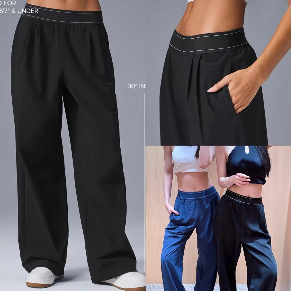 @LO Summer High Waisted Straight Leg Wide Leg Pants Yoga Sports Pants for Women Comfortable Breathable Outdoor Casual Yoga Pants
@LO Summer High Waisted Straight Leg Wide Leg Pants Yoga Sports Pants for Women Comfortable Breathable Outdoor Casual Yoga Pants