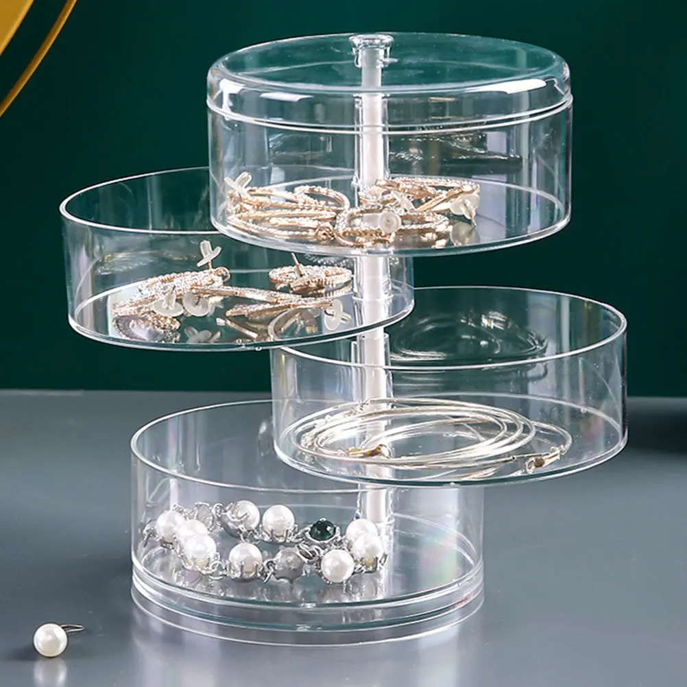 2pcs Rotating Makeup Organizer Clear Storage Box Multi-Tier Space-Saving Vanity Holder For Hair Accessories Skincare
2pcs Rotating Makeup Organizer Clear Storage Box Multi-Tier Space-Saving Vanity Holder For Hair Accessories Skincare