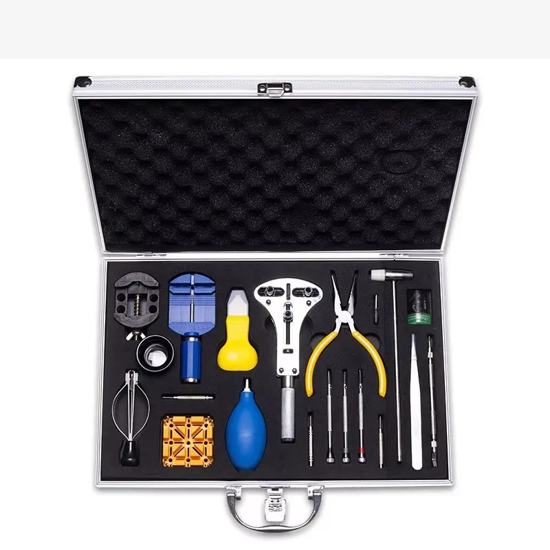 Aluminum Alloy Set Watch Repair Tools Kit Watchmaker Link Pin Remover Case Opener Spring Bar Horlogemaker Clock Repair
Aluminum Alloy Set Watch Repair Tools Kit Watchmaker Link Pin Remover Case Opener Spring Bar Horlogemaker Clock Repair