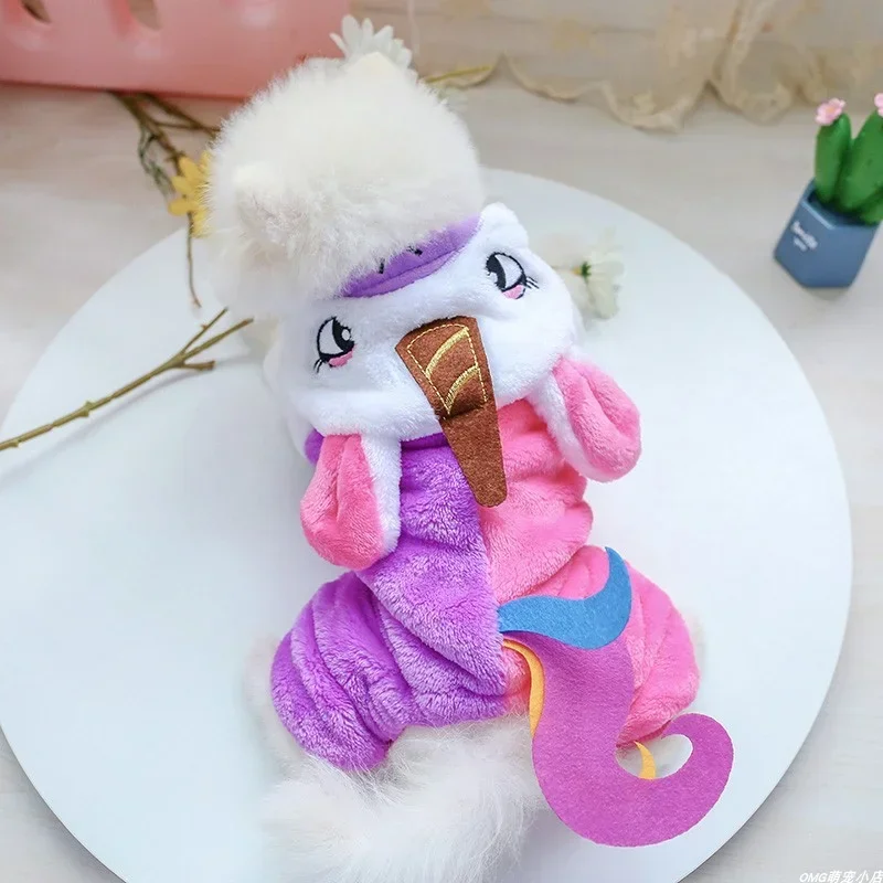 1PC Pet Apparel Dog Autumn Winter Plush Thickened and Warm Unicorn Pink Four Legged Coat Suitable for Small and Medium sized Dog
1PC Pet Apparel Dog Autumn Winter Plush Thickened and Warm Unicorn Pink Four Legged Coat Suitable for Small and Medium sized Dog