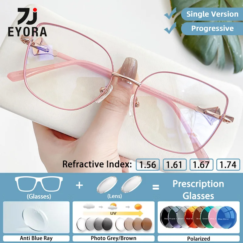 EYORA Vintage Metal Oversize Frame Reading Glasses Myopia Eyewear Hyperopia Anti Blue Ray Progressive Photochromic Eyewear Lens
EYORA Vintage Metal Oversize Frame Reading Glasses Myopia Eyewear Hyperopia Anti Blue Ray Progressive Photochromic Eyewear Lens