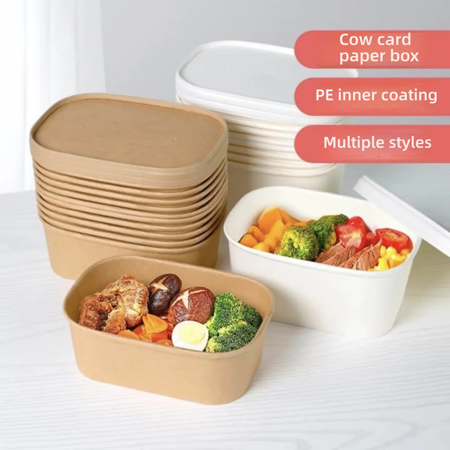 20pcs/set Disposable Lunch Box Square bento lunch box Food Packing Boxes With Lid Home Bento Boxes Disposable Kraft Paper Bowls
20pcs/set Disposable Lunch Box Square bento lunch box Food Packing Boxes With Lid Home Bento Boxes Disposable Kraft Paper Bowls