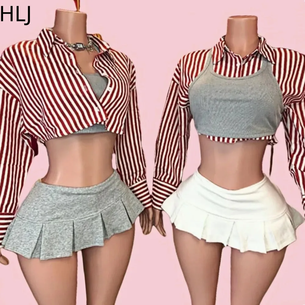 HLJ Red Plaid Print Fashion Pleated Mini Skirts Two Piece Sets Women Turndown Collar Shirt+Vest+Skirts Outfits Female Streetwear
HLJ Red Plaid Print Fashion Pleated Mini Skirts Two Piece Sets Women Turndown Collar Shirt+Vest+Skirts Outfits Female Streetwear