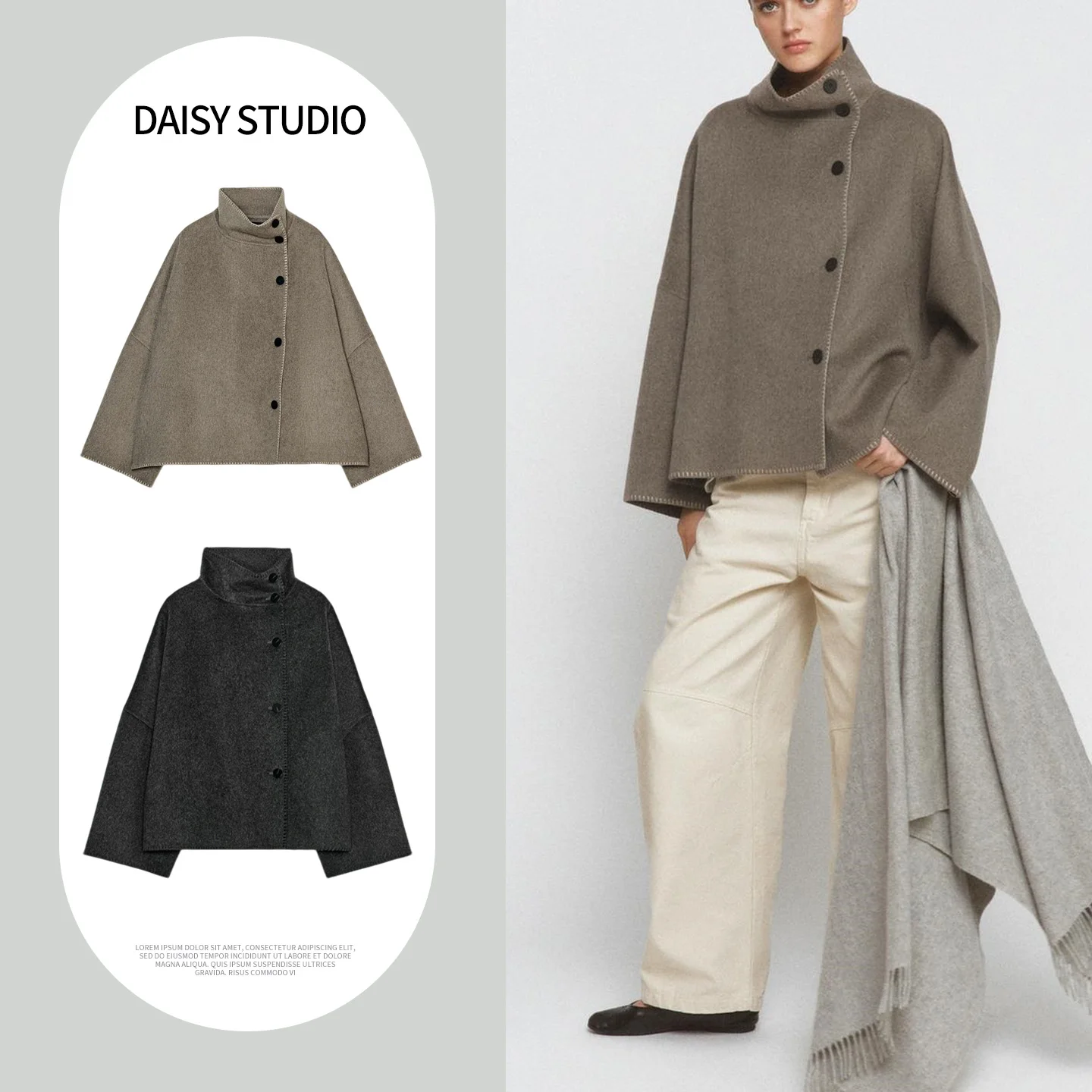 Spring Summer New Women's High Collar Long Sleeve Single Button Color Block Stitching Decorated Jacket Commute Style Loose Fit
Spring Summer New Women's High Collar Long Sleeve Single Button Color Block Stitching Decorated Jacket Commute Style Loose Fit