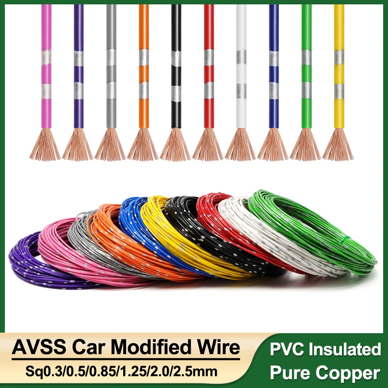 2/5/10m AVSS Car Modified Wire Sq 0.3mm - 2.5mm OFC Oxygen-free Pure Copper For Speaker Audio Cable Twisted Pair Power Cord Line
2/5/10m AVSS Car Modified Wire Sq 0.3mm - 2.5mm OFC Oxygen-free Pure Copper For Speaker Audio Cable Twisted Pair Power Cord Line