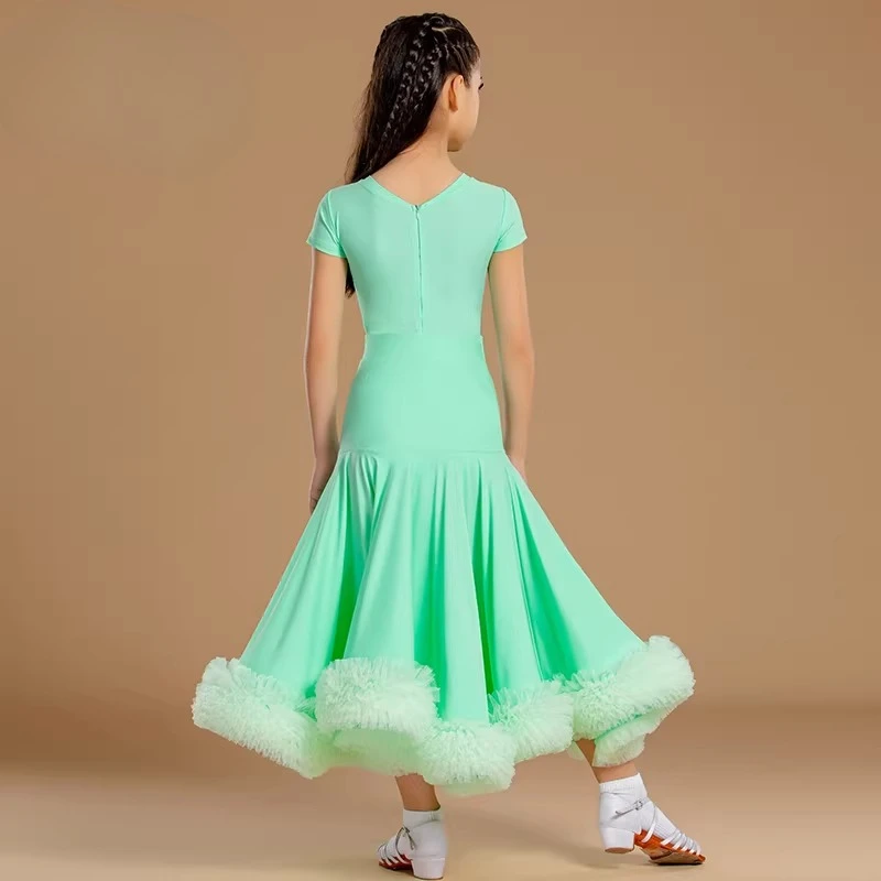 New modern dance dress for girlsWaltz standard dance performance outfit Children's social dance practice full-length skirt set
New modern dance dress for girlsWaltz standard dance performance outfit Children's social dance practice full-length skirt set