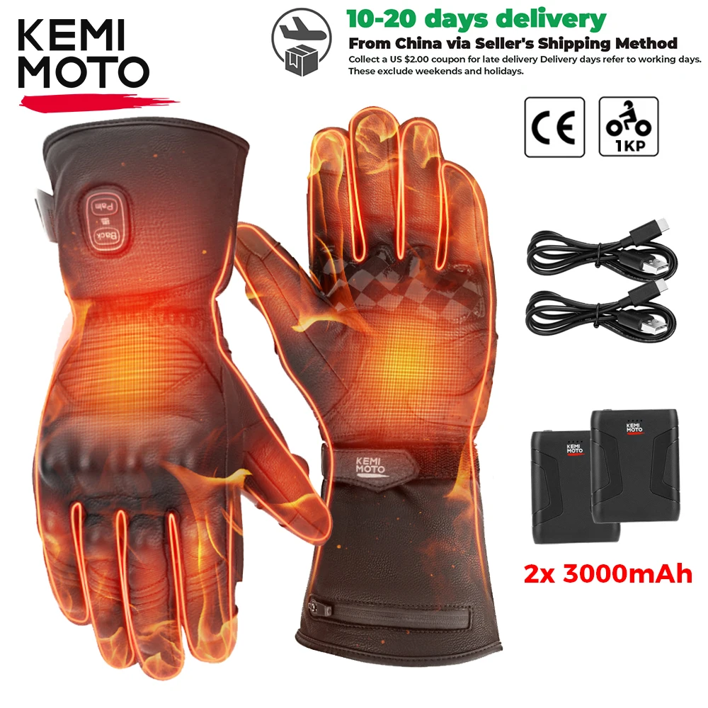 KEMIMOTO Leather Motorcycle Heated Gloves Winter Waterproof Touch Screen Vintage Heated Moto Gloves For Cruiser Touring
KEMIMOTO Leather Motorcycle Heated Gloves Winter Waterproof Touch Screen Vintage Heated Moto Gloves For Cruiser Touring