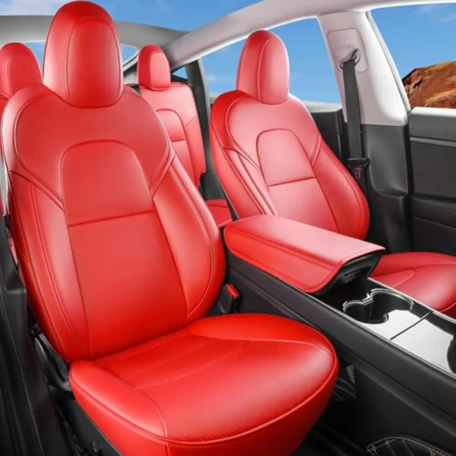 Tesla Model Y Car Seat Covers Nappa Leather Interior Seat Cushion Cover Full Set Airbag Compatible Custom Fit 2024 2023 2022 20
Tesla Model Y Car Seat Covers Nappa Leather Interior Seat Cushion Cover Full Set Airbag Compatible Custom Fit 2024 2023 2022 20