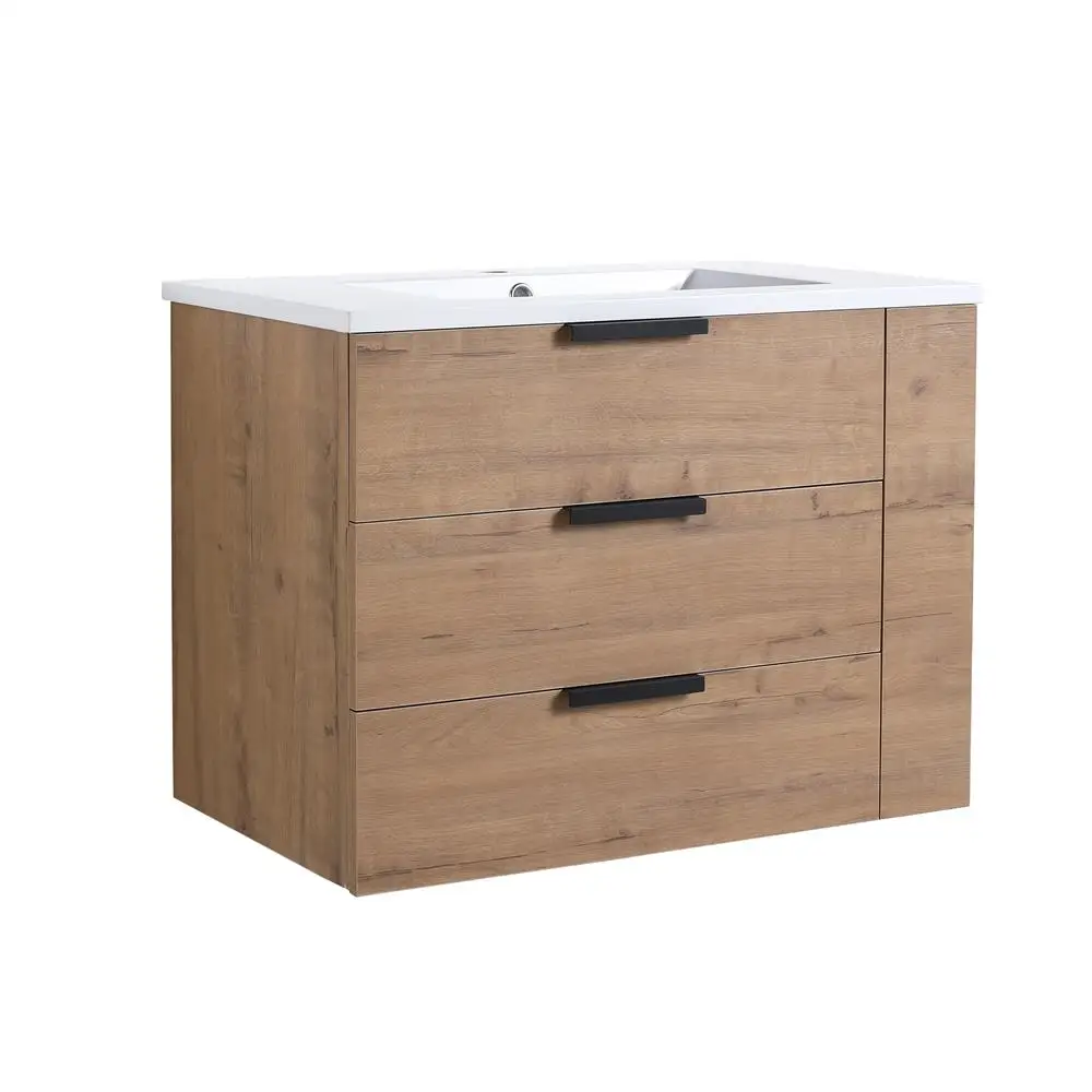 30 Inch Wall Mounting Bathroomg Vanity With Sink, Soft Close Drawer and Side Shelf
30 Inch Wall Mounting Bathroomg Vanity With Sink, Soft Close Drawer and Side Shelf