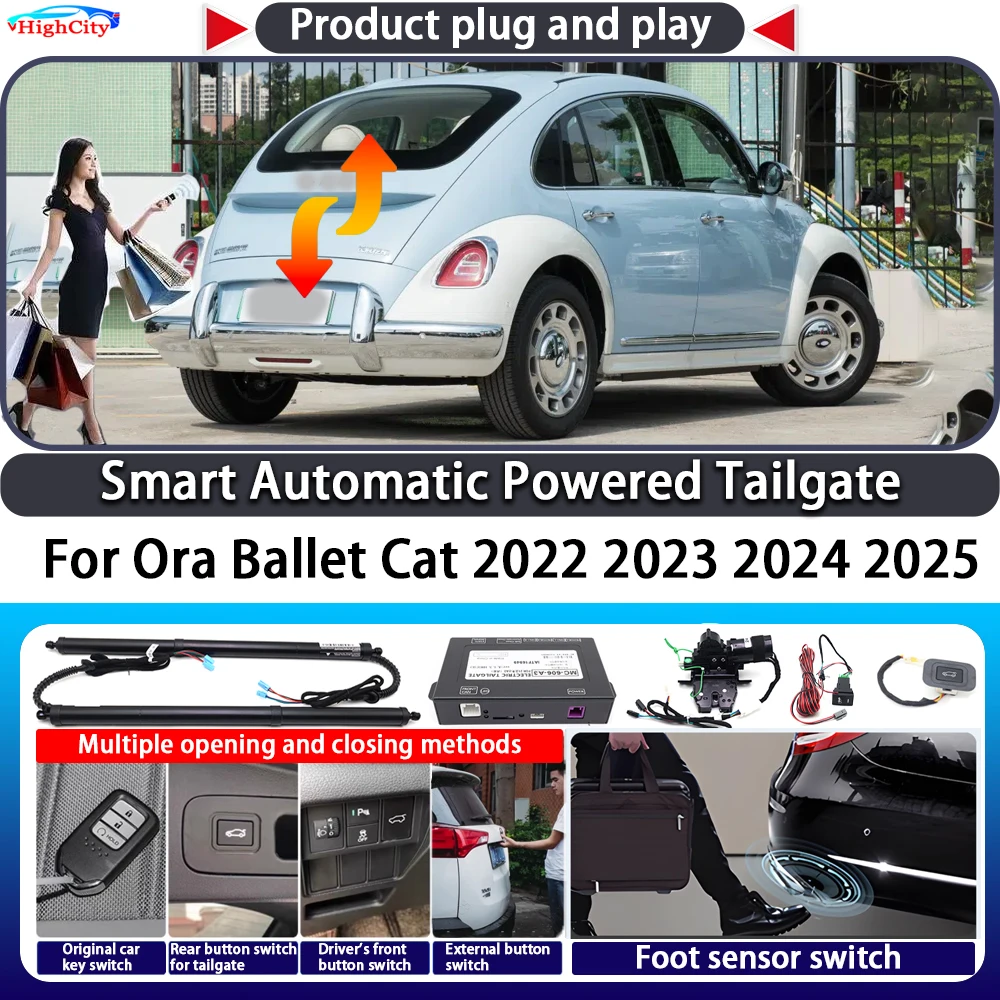 For Ora Ballet Cat 2022 2023 2024 2025 OEM Smart Automatic Powered Tailgate Key Control Trunk Lift Close Electric Power Tailgate
For Ora Ballet Cat 2022 2023 2024 2025 OEM Smart Automatic Powered Tailgate Key Control Trunk Lift Close Electric Power Tailgate