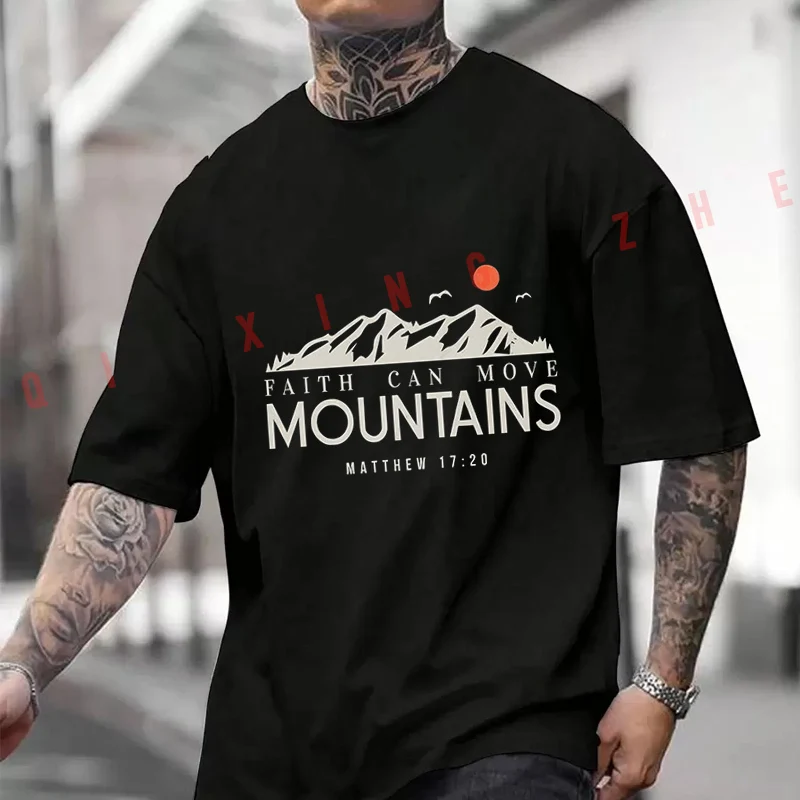 Motorcycle Faith Can Move Mountains T-shirt Moto Summer Cotton Short Sleeved Tee Casual Breathable Unisex Tops
Motorcycle Faith Can Move Mountains T-shirt Moto Summer Cotton Short Sleeved Tee Casual Breathable Unisex Tops