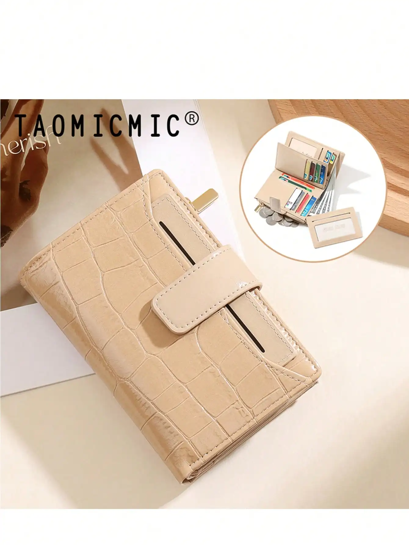 New High-End Crocodile Grain Genuine Leather Feel PU Wallet, Snap Closure Coin Purse, Large Bill Compartment, Multi-Functional F
New High-End Crocodile Grain Genuine Leather Feel PU Wallet, Snap Closure Coin Purse, Large Bill Compartment, Multi-Functional F