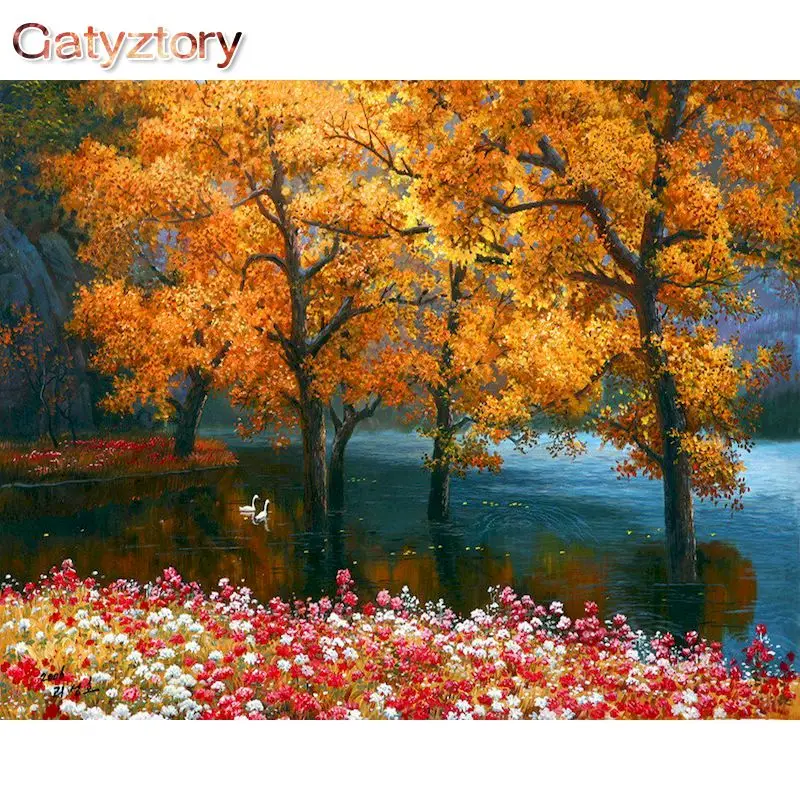GATYZTORY Frame Forest Autumn Landscape DIY Painting By Numbers Picture On Wall Hand Painted Oil Painting On Canvas For Artwork
GATYZTORY Frame Forest Autumn Landscape DIY Painting By Numbers Picture On Wall Hand Painted Oil Painting On Canvas For Artwork
