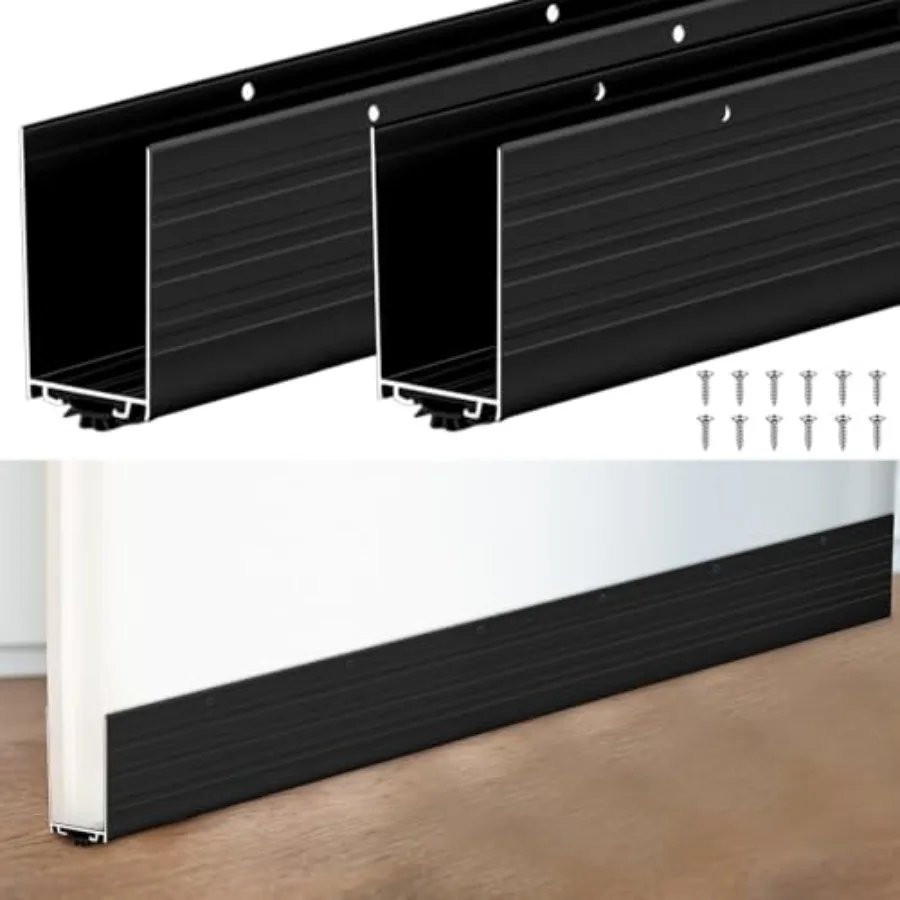Pack U Shape Screw on Under Door Seal Aluminum and Rubber Door Threshold Extension with Draft Stopper for Home Prevents Hot and
Pack U Shape Screw on Under Door Seal Aluminum and Rubber Door Threshold Extension with Draft Stopper for Home Prevents Hot and