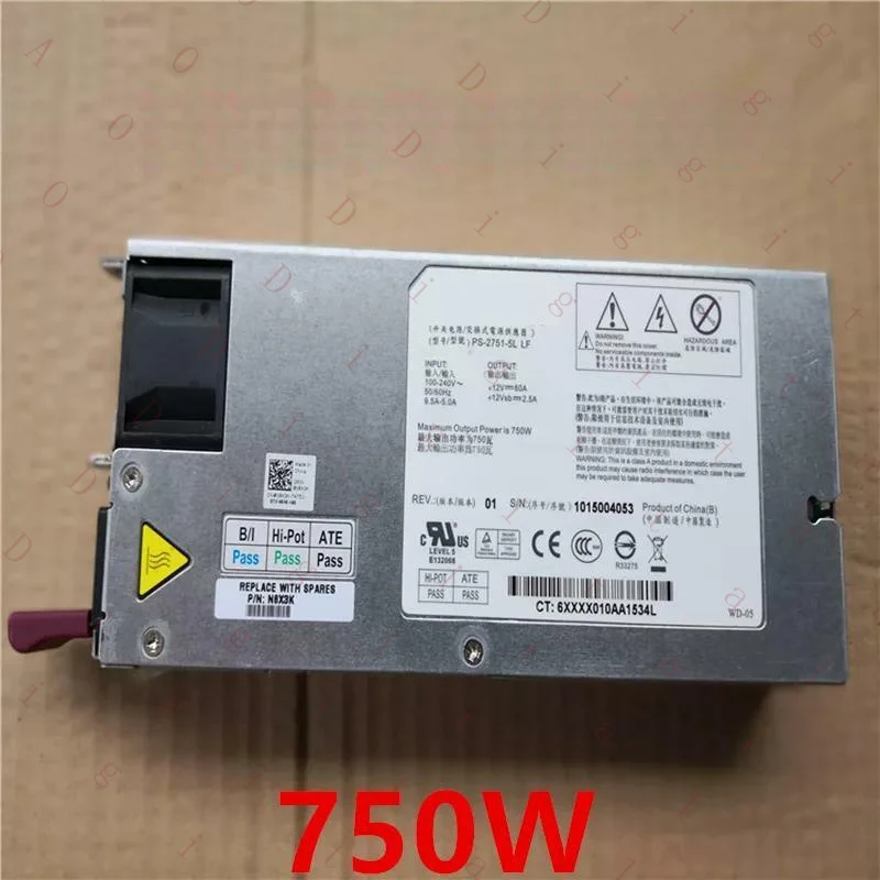 W For dell C6100 C5100 server power supply PS-2751-5L LF N8X3K 750W
W For dell C6100 C5100 server power supply PS-2751-5L LF N8X3K 750W
