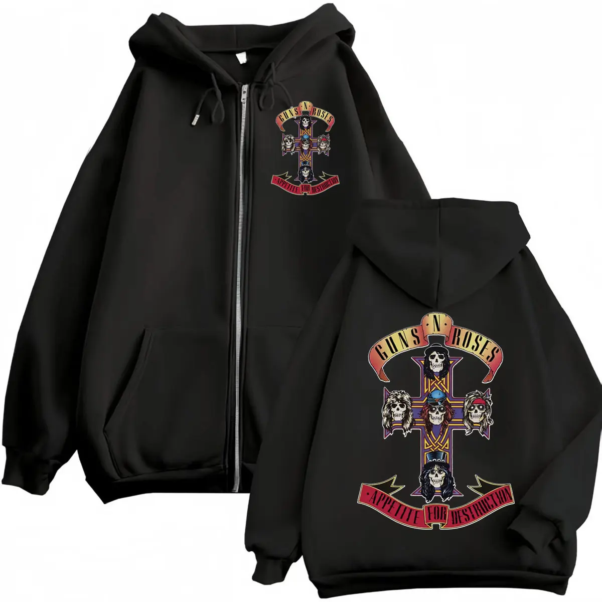 Rock Band Guns N Roses Merch Zipper Hoodies Appetite for Destruction Album Zip Up Sweatshirts Men Women Gothic Fashion Pullovers
Rock Band Guns N Roses Merch Zipper Hoodies Appetite for Destruction Album Zip Up Sweatshirts Men Women Gothic Fashion Pullovers