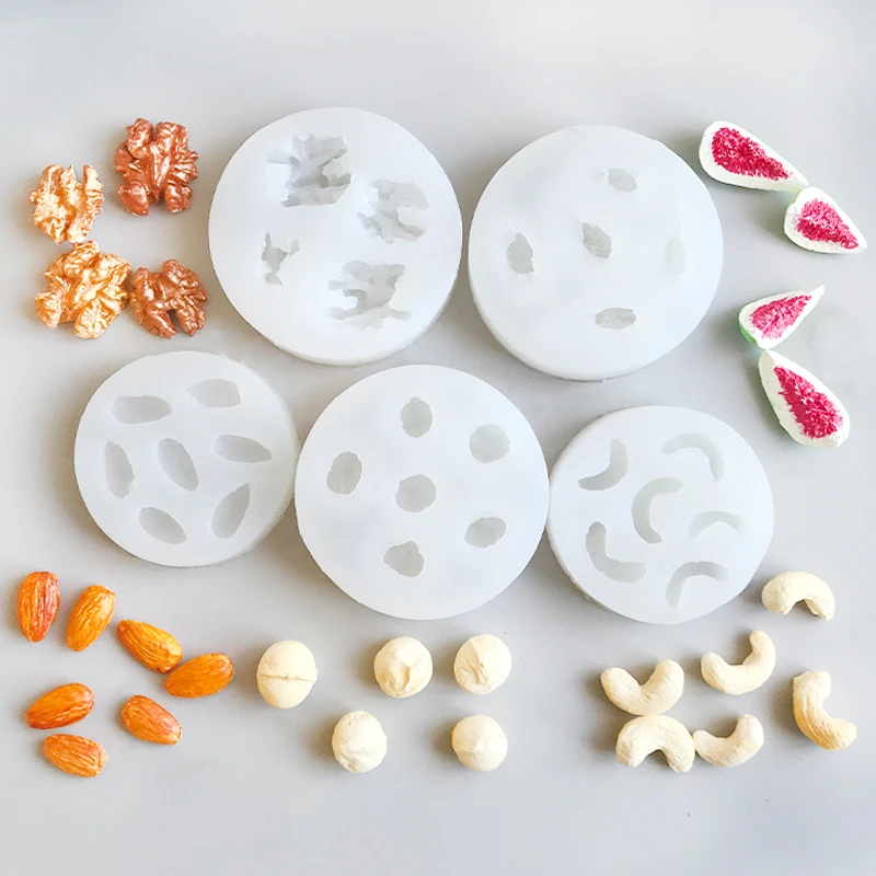 Dried Fruit Silicone Molds Three-dimensional Walnut Almond Cashew Hazelnut Fondant Cake Decoration 3d Chocolate Nut Mold
Dried Fruit Silicone Molds Three-dimensional Walnut Almond Cashew Hazelnut Fondant Cake Decoration 3d Chocolate Nut Mold