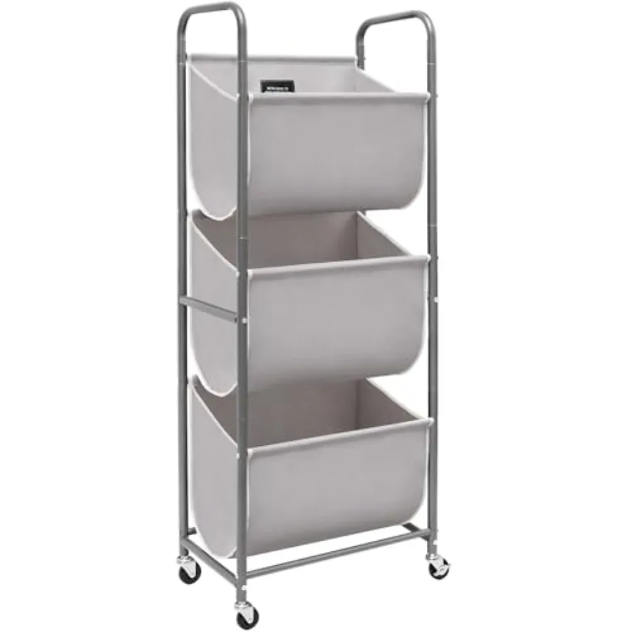 120 Liters Vertical Rolling Laundry Hamper 3 Section Laundry Sorter with Wheels and 2 Breaks 3-tier Laundry Baskets for Small S
120 Liters Vertical Rolling Laundry Hamper 3 Section Laundry Sorter with Wheels and 2 Breaks 3-tier Laundry Baskets for Small S