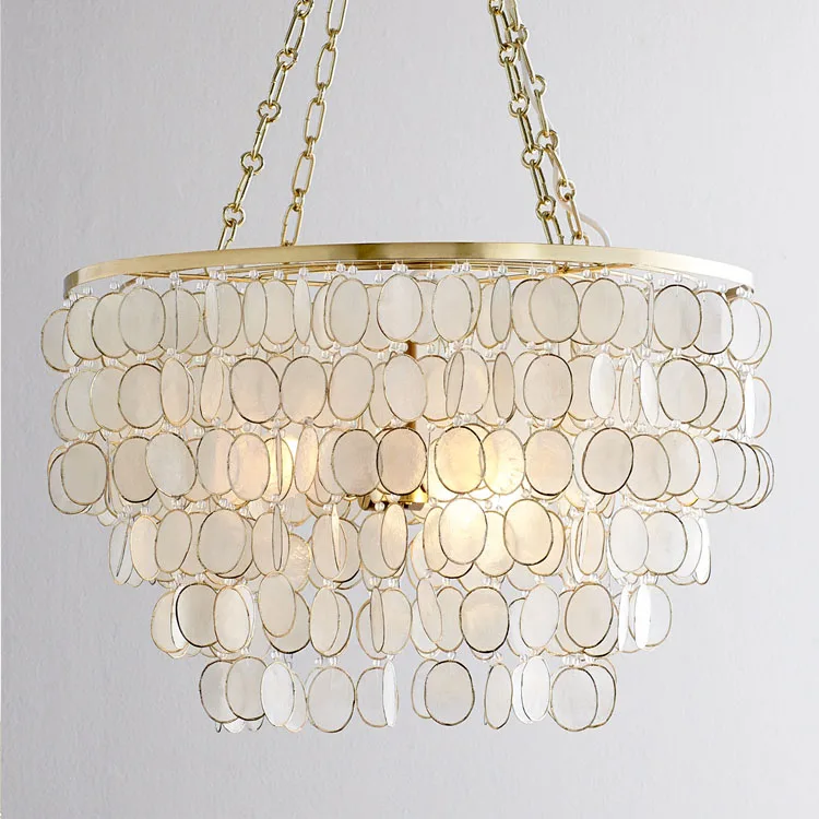 French chandelier Nordic pastoral retro living room light simple modern decoration pearl shell master bedroom lamp
French chandelier Nordic pastoral retro living room light simple modern decoration pearl shell master bedroom lamp
