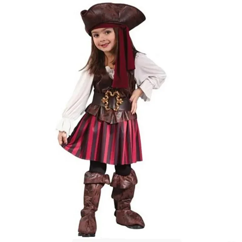 Girls Elis Pirate Captain Cosplay Costume Kids Purim Carnival Party Dress Pirates In The Caribbean Captain Clothing
Girls Elis Pirate Captain Cosplay Costume Kids Purim Carnival Party Dress Pirates In The Caribbean Captain Clothing