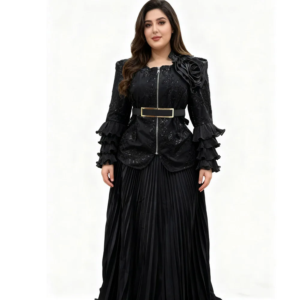 L-3XL Two Piece Sets Sexy Woman African Dresses for Women 2025 Winter Elegant Pleated Skit Outfits Plus Size Vestidos Robe Femme
L-3XL Two Piece Sets Sexy Woman African Dresses for Women 2025 Winter Elegant Pleated Skit Outfits Plus Size Vestidos Robe Femme