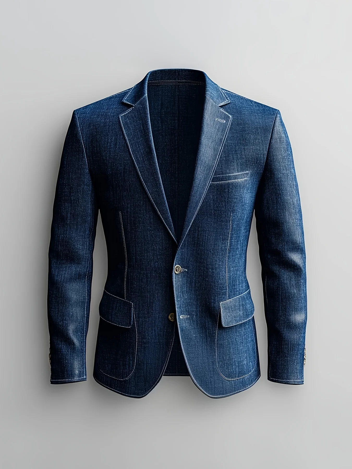 Men's Notched Lapel Long Sleeve Two Button Business Non-Denim Blazer
Men's Notched Lapel Long Sleeve Two Button Business Non-Denim Blazer