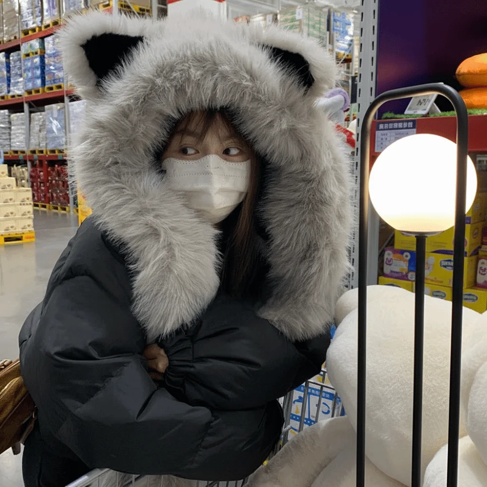 Cute Windproof Vixen Ear Beanie Hat Soft Thicken Integrated Cap Scarf Faux Fur Cold Resistant Hooded Scarf Gift
Cute Windproof Vixen Ear Beanie Hat Soft Thicken Integrated Cap Scarf Faux Fur Cold Resistant Hooded Scarf Gift