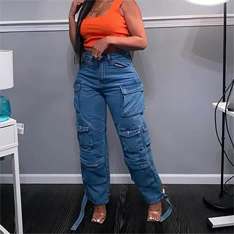 Women Jeans Washing Denim Patchwork Cargo Pants Pockets Mid Waist Zipper Mom Jeans Winter 2026 Slight Strech High Street Loose
Women Jeans Washing Denim Patchwork Cargo Pants Pockets Mid Waist Zipper Mom Jeans Winter 2026 Slight Strech High Street Loose