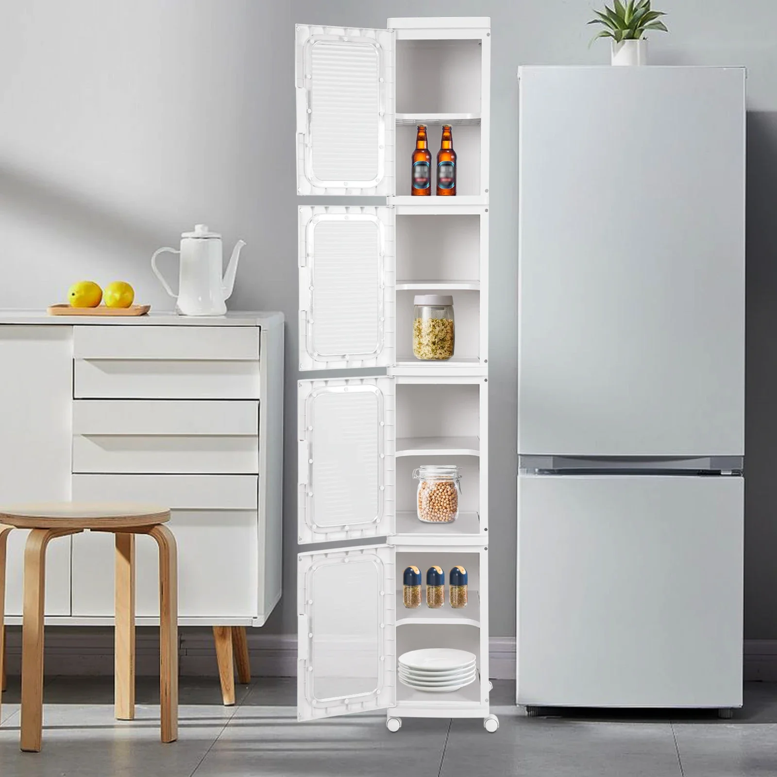 4-Tier Rolling Storage Cabinet – Narrow Design for Easy Access and Versatile Storage
4-Tier Rolling Storage Cabinet – Narrow Design for Easy Access and Versatile Storage