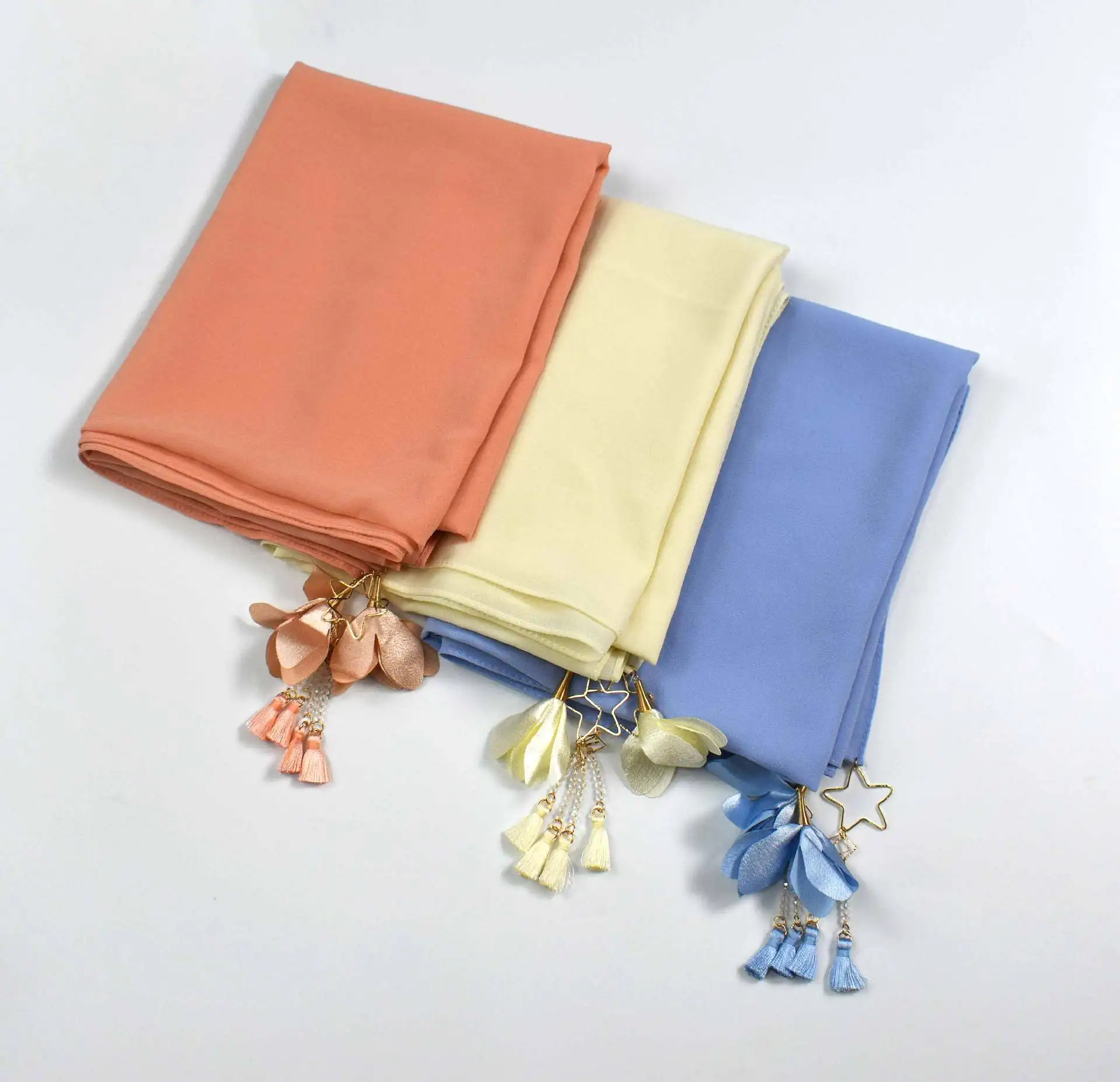 Fashion Women Flower Tassel Chiffon Long Scarf Muslim Hijab Turban Headwear Solid Color Headscarf Shawls Scarves Wrap Headband
Fashion Women Flower Tassel Chiffon Long Scarf Muslim Hijab Turban Headwear Solid Color Headscarf Shawls Scarves Wrap Headband