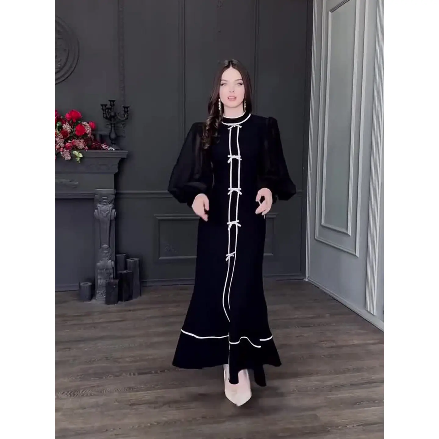Black White Splice Knot Lantern Sleeve Semi High Collar Dress Women's Fashion Other Styles Spring Season Other Mate...
Black White Splice Knot Lantern Sleeve Semi High Collar Dress Women's Fashion Other Styles Spring Season Other Mate...